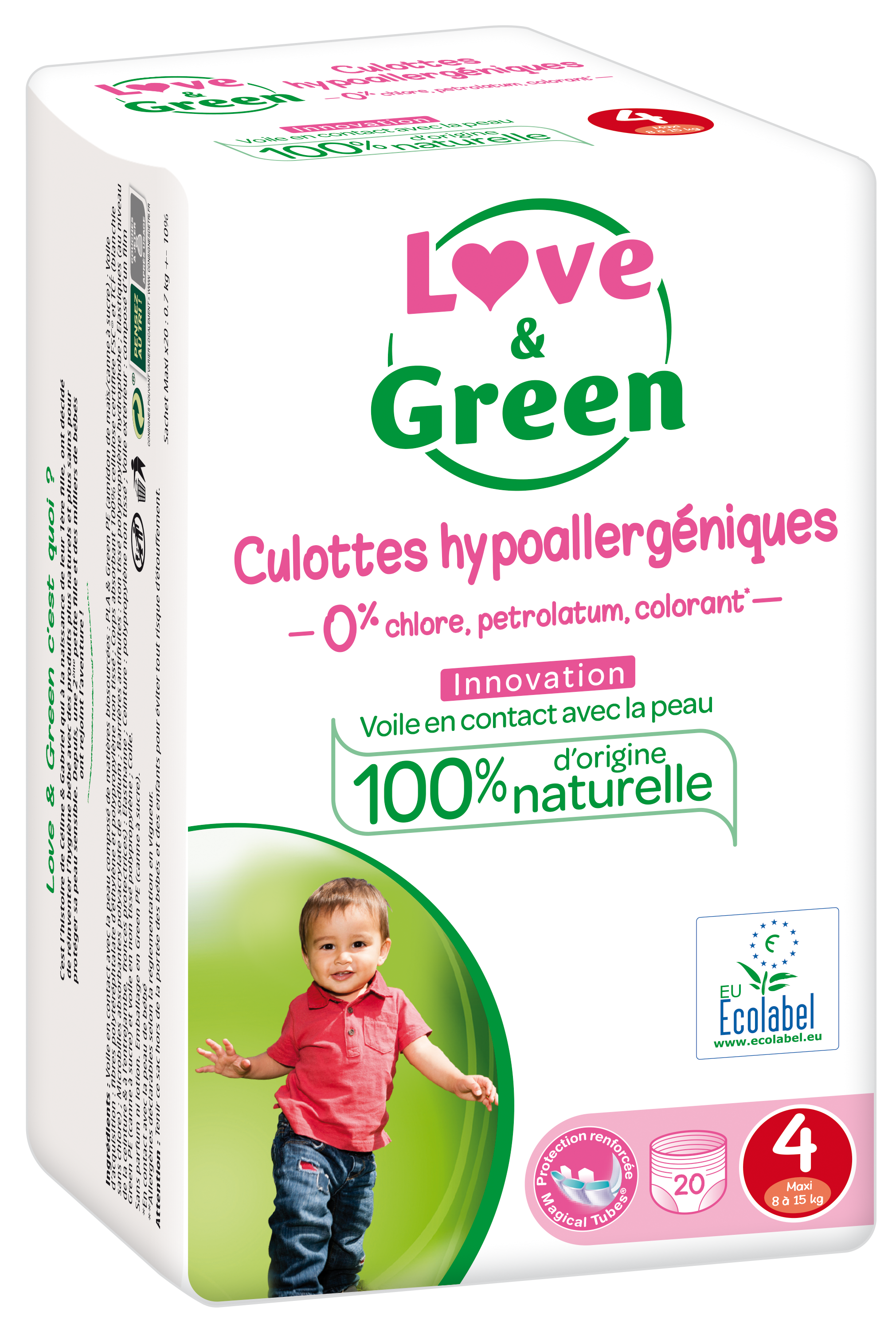 Love And Green - Couches Bébé Hypoallergéniques 0% - Taille 5 (11
