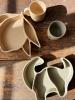 Ensemble Assiette compartimentée et Tasse en Silicone - Warm Clay | KONGES SLOJD