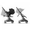 Poussette Compacte ORFEO 2 - Chassis Silver Assise Fog Grey | CYBEX