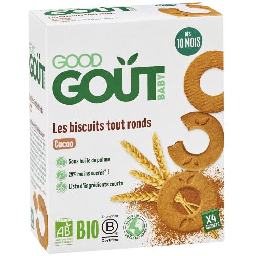 Biscuits tout ronds Cacao 80g  | GOOD GOUT