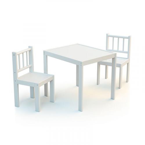 Ensemble 1 table + 2 chaises Blanc | WEBABY