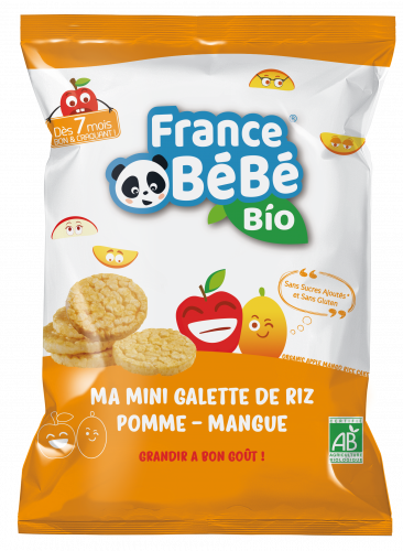 Mini galette de riz Pomme-Mangue | France bébé Bio