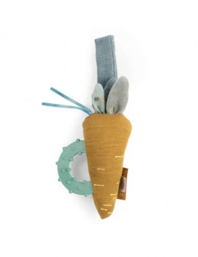 Hochet anneau de dentition carotte Trois petits lapins | MOULIN ROTY