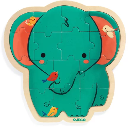 PUZZLO - Puzzlo Elephant 14 pcs - FSC 100% | DJECO
